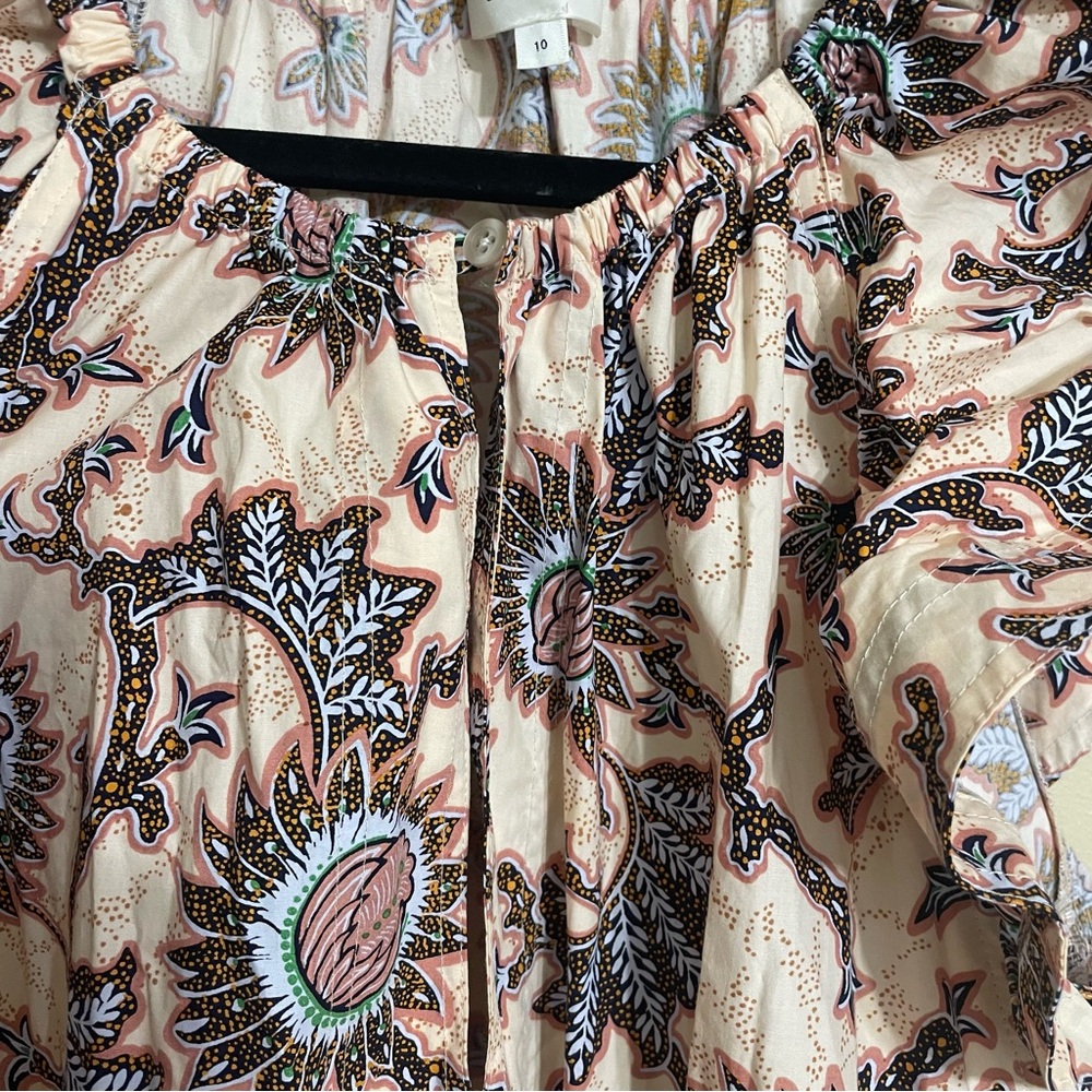 A.L.C. Augustine Cotton Midi Dress Size 10 - Picture 4 of 9